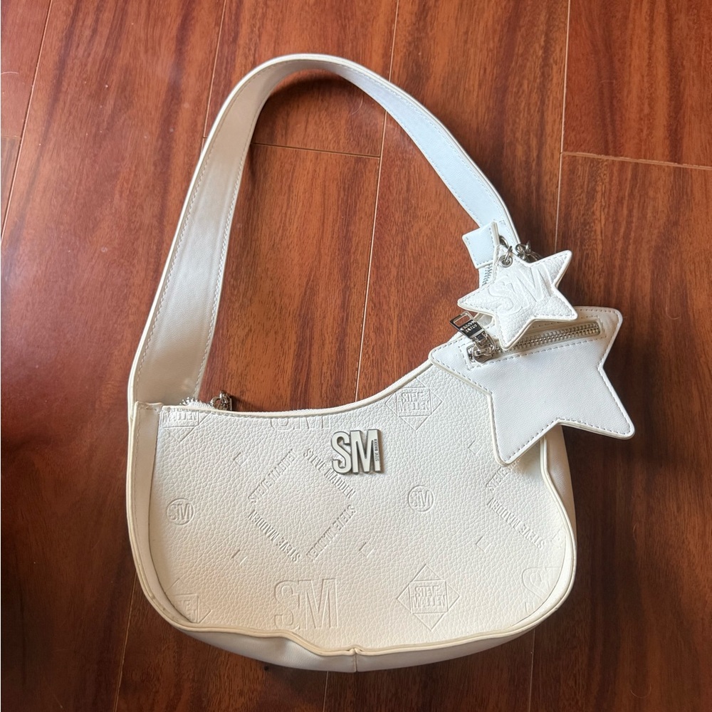Steve Madden Cream Shoulder Bag with Star Charm